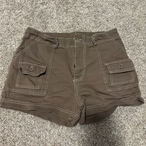 Women's Brown Cargo Shorts